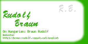 rudolf braun business card